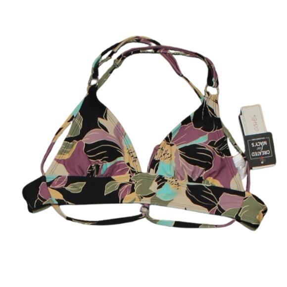 Salt + Cove Midnight Bloom Printed Top Swimsuit NWT Size Large - Picture 3 of 3